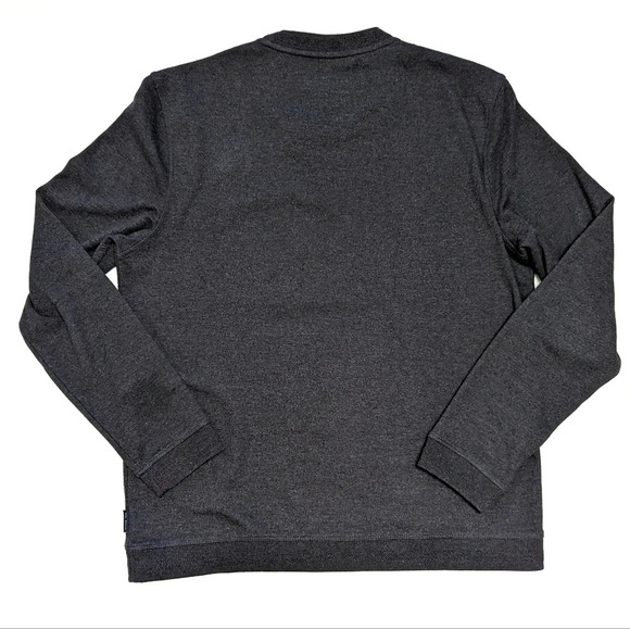 Ted Baker London Tricks Slim Fit Quilted Jersey Sweater Dark Gray Size US Large - Picture 3 of 10